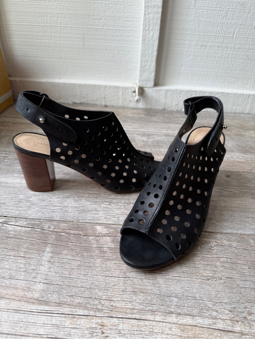 Loeffler Randall Alice Open-Toed Block Heeled Sandal | Black | Size 9B